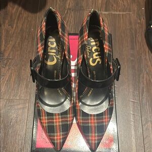 Circus by Sam Edelman Women's Plaid and Black Heels